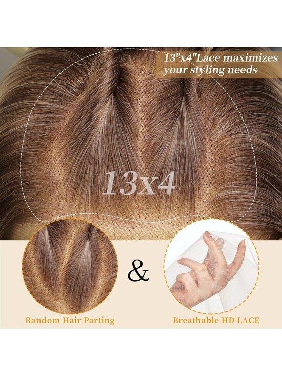 Women\'s platinum blonde Synthetic Lace Front Pre-Plucked Hairline 28 Inch main image 5